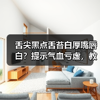 舌尖黑点舌苔白厚嘴唇白？提示气血亏虚，教你科学调理（图3）