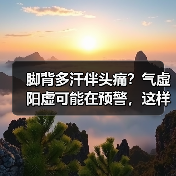 脚背多汗伴头痛？气虚阳虚可能在预警，这样应对更科学（图4）