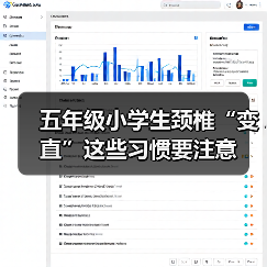 五年级小学生颈椎“变直”这些习惯要注意