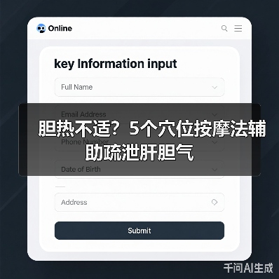 胆热不适?5个穴位按摩法辅助疏泄肝胆气(图2) 胆热不适?5个穴位按摩法辅助疏泄肝胆气(图2)