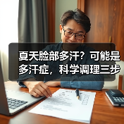 夏天脸部多汗？可能是多汗症，科学调理三步走（图1）