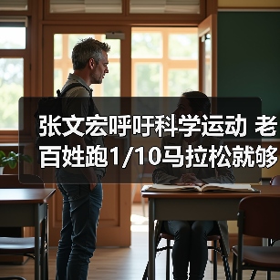 张文宏呼吁科学运动 老百姓跑1/10马拉松就够！（图1）