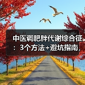 中医调肥胖代谢综合征：3个方法+避坑指南，科学稳代谢