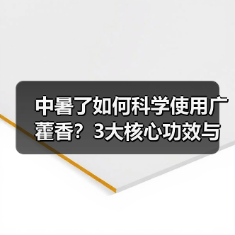 中暑了如何科学使用广藿香?3大核心功效与禁忌详解(图4) 中暑了如何科学使用广藿香?3大核心功效与禁忌详解(图4)