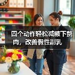 四个动作轻松减腋下赘肉，改善假性副乳（图1）