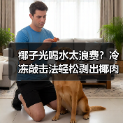 椰子光喝水太浪费？冷冻敲击法轻松剥出椰肉