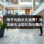 椰子光喝水太浪费？冷冻敲击法轻松剥出椰肉（图4）