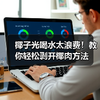 椰子光喝水太浪费！教你轻松剥开椰肉方法（图2）