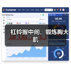 杠铃握中间，锻炼胸大肌（图1）