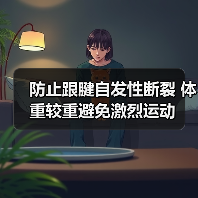 防止跟腱自发性断裂 体重较重避免激烈运动（图4）