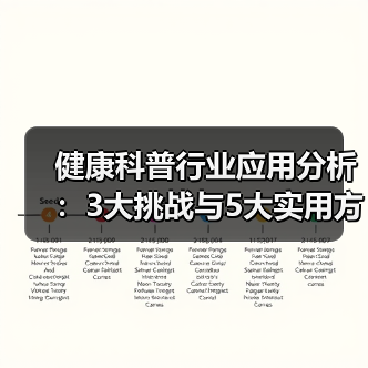 健康科普行业应用分析：3大挑战与5大实用方法（图1）