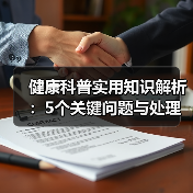 健康科普实用知识解析：5个关键问题与处理方法速览