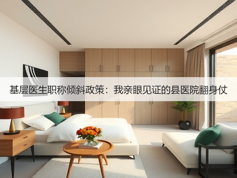 基层医生职称倾斜政策：我亲眼见证的县医院翻身仗