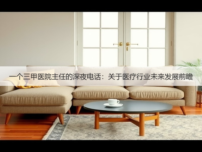 一个三甲医院主任的深夜电话：关于医疗行业未来发展前瞻