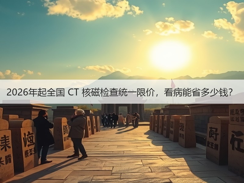 2026年起全国 CT 核磁检查统一限价，看病能省多少钱？