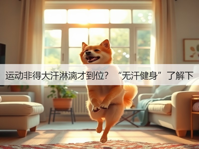 运动非得大汗淋漓才到位？“无汗健身”了解下