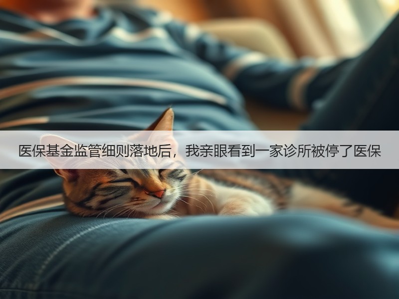 医保基金监管细则落地后，我亲眼看到一家诊所被停了医保