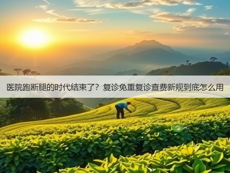 医院跑断腿的时代结束了？复诊免重复诊查费新规到底怎么用
