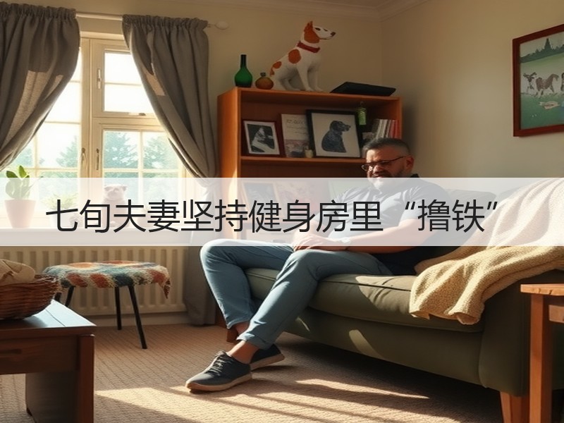 七旬夫妻坚持健身房里“撸铁”