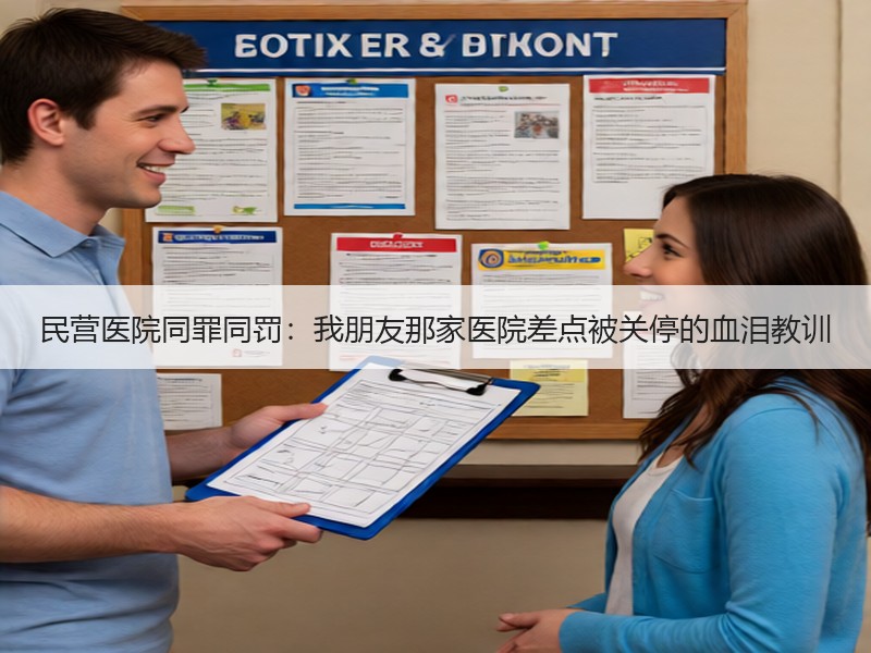 民营医院同罪同罚：我朋友那家医院差点被关停的血泪教训