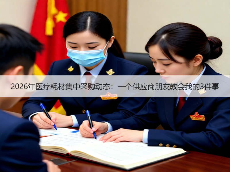 2026年医疗耗材集中采购动态：一个供应商朋友教会我的3件事