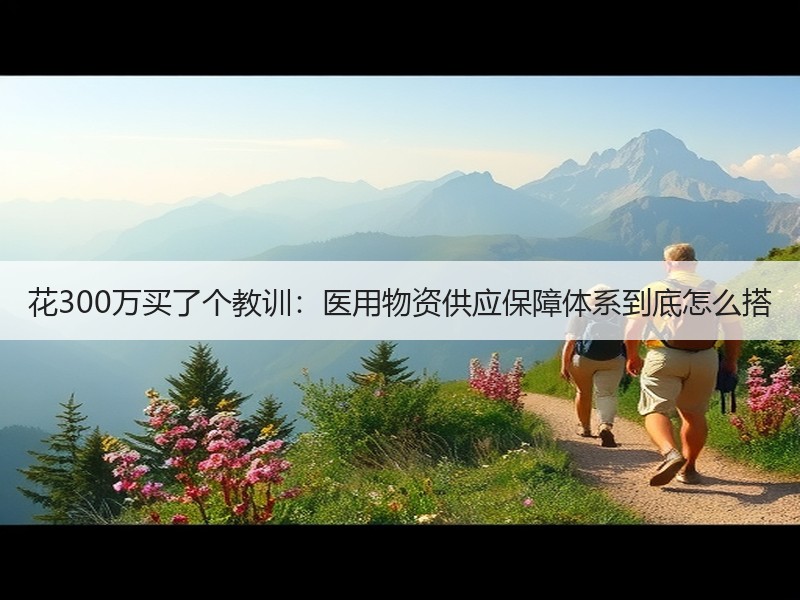 花300万买了个教训：医用物资供应保障体系到底怎么搭
